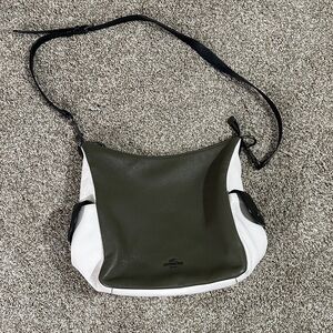 Coach  Green and off White Bag